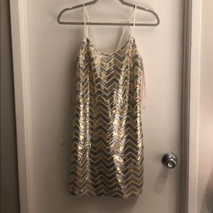 Sequined Zigzag Dress